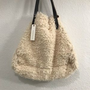 NWT Olivaceous Reversible Sherpa Hobo  Bag